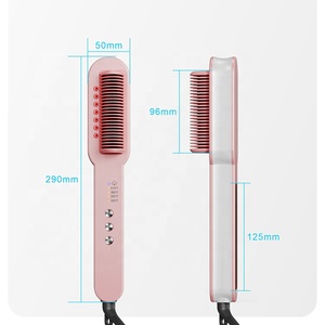 Peine alisador de pelo de vapor LCD con revestimiento de cerámica cepillo alisador de pelo profesional - Product Image 4