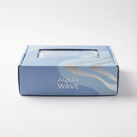 Boîtes d'emballage pour vêtements sur mesure, robustes, estampées en couleur, plaquées or, écologiques, portables, en carton ondulé, avec éponge