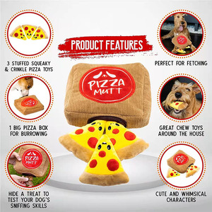 Jouets pour chiens en peluche personnalisés par le fabricant, écologiques, à effets sonores et froissants, jouets à mâcher interactifs pour animaux de compagnie - Product Image 3