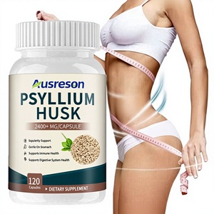Cápsulas de Psyllium Husk OEM ASAP, Suplemento Herbal de Fibra, 500mg de Extracto de Psyllium Husk Orgánico, Cápsulas de Psyllium Husk a Granel - Product Image 1