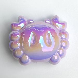Perles en vrac pour accessoires de téléphone DIY, motif petit crabe de dessin animé pour enfants, couleur unie, électroplaqué brillant - Product Image 6