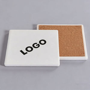 Custom Logo Marble Heat Insulating <b>Mat</b>, Square & Round Sublimation Ceramic Coasters Blanks for Beer, Coffee & <b>Bar</b> Drinks - Product Image 5