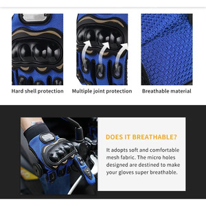 Guantes de Motocicleta de Color Sólido de Alta Calidad a Precio Razonable, Guantes de Cuero para Motocicleta con Protección de Pantalla Táctil al por Mayor - Product Image 3