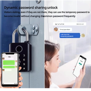 New LR sp800 không thấm nước IP65 tuya App thông minh khóa hợp kim kẽm vuông điện tử an ninh ổ khóa nhận dạng vân tay ổ khóa - Product Image 5
