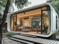 Mini-maison de luxe moderne, capsule, maisonnette pour bureau à domicile et atelier, maisonnette Apple Cabin