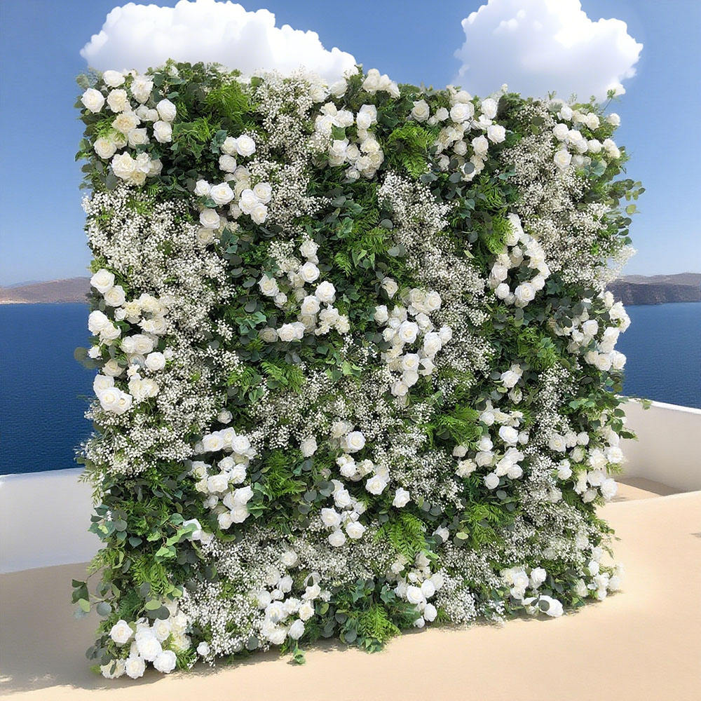 5D roses+baby breath+leaf