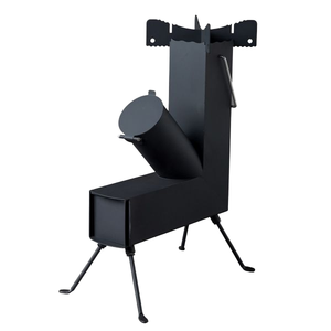 Poêle à fusée en métal d'<span class=keywords><strong>extérieur</strong></span>, 9,44 po <span class=keywords><strong>de</strong></span> diamètre x 17 po <span class=keywords><strong>de</strong></span> largeur x 22 po <span class=keywords><strong>de</strong></span> hauteur, conception simple manuelle monobloc pour le camping, brûleur à bois - Product Image 1