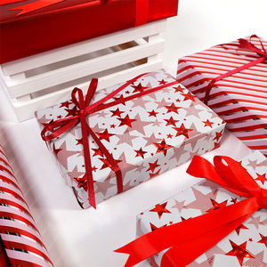 Wholesale 80g <b>Christmas</b> Stars and Stripes Kraft <b>Paper</b> Tissue 43*300cm Gift Luxury Custom Packaging <b>Wrapping</b> <b>Paper</b> <b>Roll</b> - Product Image 5