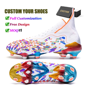 Chaussures de Football chaudes haute cheville à lacets Football Zapatos chaussures de Futsal bottes de Football FG enfants hommes femmes chaussures pour adultes Chuteiras - Product Image 1