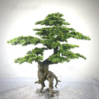 Künstlicher Bonsai-Kiefernbaum für Innen und Außen, Grüner Plastik-Bonsai-Baum für Haus, Terrasse, Garten, Weihnachtsdekoration