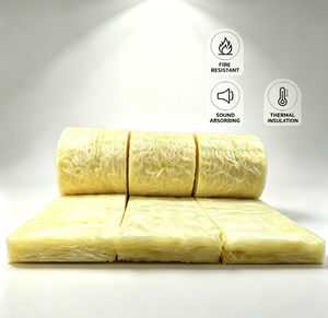 Productos de Fibra de Vidrio ISO 9001/14001/ Branz, Rollo de Lana de Vidrio Precortado R188, Rollo de Aislamiento Canulc, Manta Aislante Térmica para Techos - Product Image 1