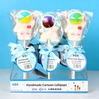 36g Multicolor Hard Coated Zoete Fruitige Zeewier Lollies (Astronaut Schildpad Baby Slang Hart Klein Meisje) in Doos