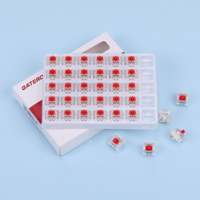 GATERON KS-9 rouge Pro linéaire 3 broches paquet de vente au détail 35 pièces par paquet lubrifié 45g RGB SMD bricolage échange à chaud jeu interrupteur de clavier mécanique