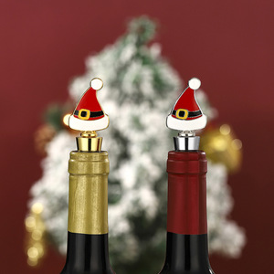 จุกปิดขวดไวน์ลายหมวกซานต้า เกรดอาหาร ใช้ปิดขวดได้ ของขวัญวันหยุด - Product Image 3