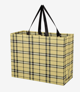 Sacs shopping personnalisés en tartan Soho laminé avec logo – Commandes promotionnelles en gros, cadeaux événementiels, impression en gros - Product Image 3