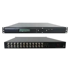 Digital TV Broadcasting Equipment 12/16 Channels Multiplexer Professional Satellite TV Receiver with IPTV Streaming output