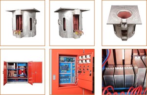 Fourneau de fusion d'aluminium de 100 kg à 15 tonnes avec pompe, induction électrique, écran tactile et IoT, certifié ISO9001 - Product Image 2