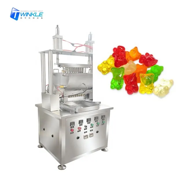 20kg semi automatic gummy bear depositor mini worm jelly candy depositor machine