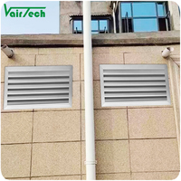 Grille d'air de retour extérieure en aluminium à persienne étanche Ventilation d'échappement murale Persienne étanche à la pluie
