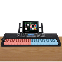 Portable 61-Key Electronic Keyboard with Lighting 200 Tones & 200 Rhythms Built-In Speaker for Students-BDMUSIC BD-670D