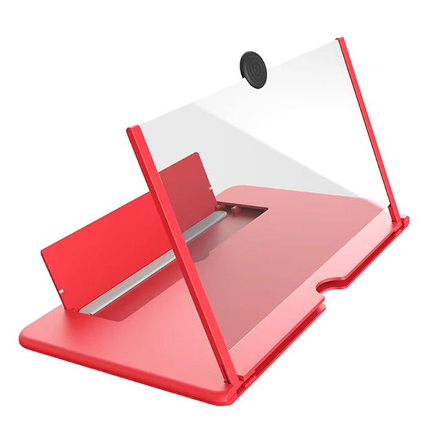Screen Magnifier for Smartphone 3D Phone Magnifier with Stand 12 Inch HD Projector Adjustable Desktop Mobile Phone Holder