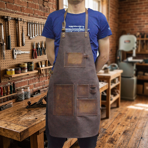Whole Cowhide Sleeveless Bib Work <b>Apron</b> <b>Waterproof</b> and Oily - Product Image 4