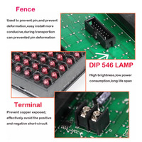 Modul LED DIP 320*160mm IP65 Warna Merah untuk Luar Ruangan P10 Satu Warna dengan SDK untuk Panel Layar LED Pesan Bergerak Toko Ritel