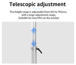 Heyrv Rv Tafelpoot Afneembare Aluminium Caravan Tafelpoot 453-741Mm Hoogte Bereik Tafelvoetstuk - Product Image 3