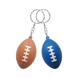 Logo Pu Foam Keychain <b>Mini</b> Rugby Ball Stress Reliever <b>Keyring</b> Custom Color Promotional Gifts - Product Image 1