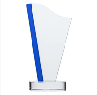 Trophée en cristal personnalisé pour cadeau d'affaires, plaque de récompense vierge solide