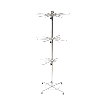 Support d'accessoires de table en acier chromé portable pour l'entreposage et les fournitures de supermarché