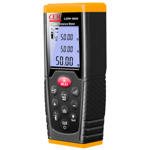 Télémètre <span class=keywords><strong>laser</strong></span> professionnel CEM <span class=keywords><strong>LDM</strong></span>-50H pour extérieur avec portée de 50 m et précision de 1,5 mm pour usage professionnel - Product Image 1
