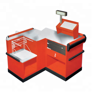 Mostrador de Caja Metálico para Supermercado/Hipermercado, 1800x600x850mm, con Función de PVC - Product Image 2