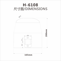 6.5 ''LED lumière étanche Marine tour H-6108P noir IP66 Marine Wakeboard haut-parleurs pour bateau ATV UTV Jetski