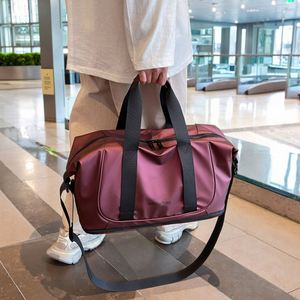 New Shiny Pink Travel Bags Ladies Outdoor Travel Fitness Luggage <b>Storage</b> Bag Waterproof Travel Tote Bags - Product Image 1