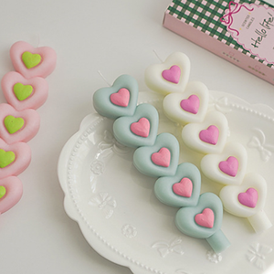 شمعة معطرة يدوية الصنع من شمع الصويا طويلة الساق متعددة الطبقات على شكل قلب لهدايا عيد الحب وأعياد الميلاد وديكور المنزل الرومانسي وحفلات الزفاف - Product Image 3