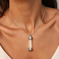 Pendentifs classiques en acrylique plaqués or 18 carats pour pierres précieuses, cheveux, parfum, graines de moutarde, cadeaux de mariage
