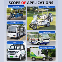 Kit Konversi Golf Cart 48 Volt Baterai LiFePO4 51.2V 100Ah Pengisi Daya Baterai Lithium LCD untuk Golf Buggy Club Car Ez Go Yamaha
