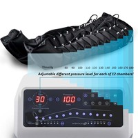 Appareil médical de compression d'air à 12 chambres pour jambes entières, avec pression réglable pour le soulagement de la TVP