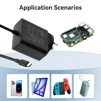 PD 27w Chargeur Rapide AU Plug 5.1V/5A 9V/3A 12V/2.25A 15V/1.8A Adaptateur AC/DC pour Raspberry PI 3 4 5 avec Connecteur DC Type C