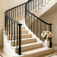 Nouvelles balustres en acier forgé, design moderne, carrées et rondes, noires, pour escaliers et décorations d'escaliers domestiques