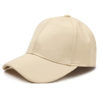 Gorras de Béisbol de Cuero PU con Logotipo Personalizado, Color Sólido, Ajustables, Casuales, para Exteriores, Protección Solar, Gorra de Camionero, Estilo Hip Hop