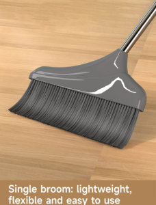 Outils de nettoyage domestique en gros : <span class=keywords><strong>Balai</strong></span> et serpillière en acier inoxydable avec tête pour poils d'animaux, poils doux et manche en plastique - Product Image 2