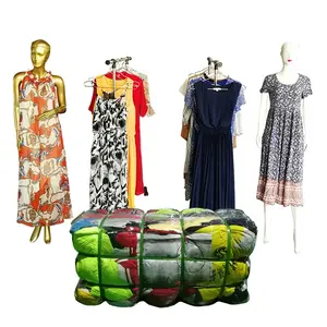 2021 American Bale Used Clothes Imported Second Hand Ladies Silk Dress Second Hand Clothes