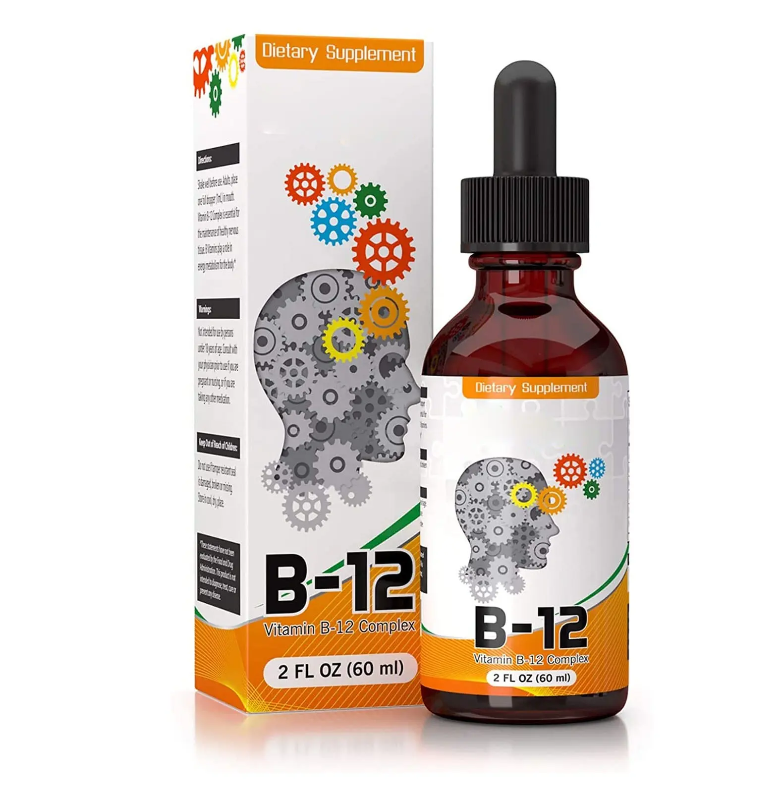Yeni varış 5000 mcg enerji ruh hali ve metabolizma artış metilkobalamin B12 vitamini sıvı takviyesi doğal Vitamin B12 damlaları