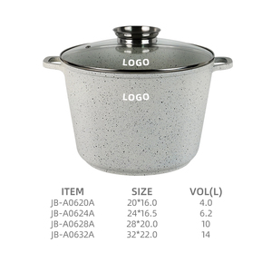 Olla <span class=keywords><strong>para</strong></span> Sopa <span class=keywords><strong>de</strong></span> Aluminio con Tapa <span class=keywords><strong>de</strong></span> Vidrio, Certificada por LFGB, Antiadherente, Compatible con <span class=keywords><strong>Inducción</strong></span> y Gas, Venta al Por Mayor, Logotipo Personalizado OEM - Product Image 5