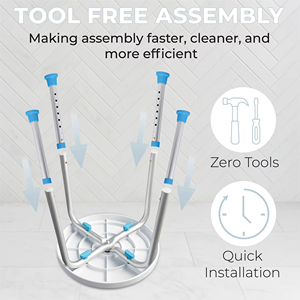 Factory Direct Sale Elderly Bath Safety Height Adjustable Aluminum 360° Rotating Swivel <b>Shower</b> <b>Chair</b> for Disabled People - Product Image 4