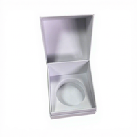 Boîte cadeau rigide blanche sur mesure avec insert circulaire - Emballage de présentation haut de gamme pour parfums, cosmétiques et produits de luxe