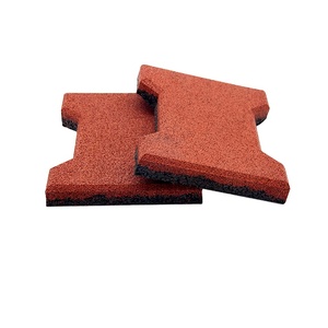 Azulejos de suelo entrelazados al mejor precio al por mayor ladrillos de construcción de goma azulejos de suelo de goma con forma de hueso - Product Image 2