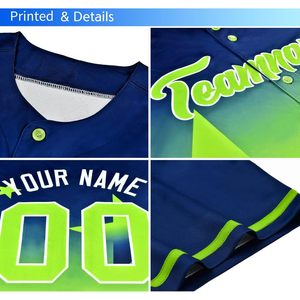 Camiseta de Béisbol Personalizada con Degradado, Unisex para Adultos, Absorbente de Humedad, con Nombre, Número y Nombre del Equipo Personalizados, Diseño Sublimado - Product Image 4